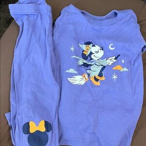 Disney Purple Pajama Set with Minnie Witch Design